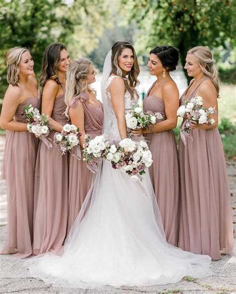 Mauve color bridesmaid dresses - Shop Azazie Bridesmaid Dress starting at $79 - Vintage Mauve Azazie Jaquelyn in Chiffon. Find the perfect made-to-order bridesmaid dresses for your bridal party in your favorite color, style and fabric at Azazie.